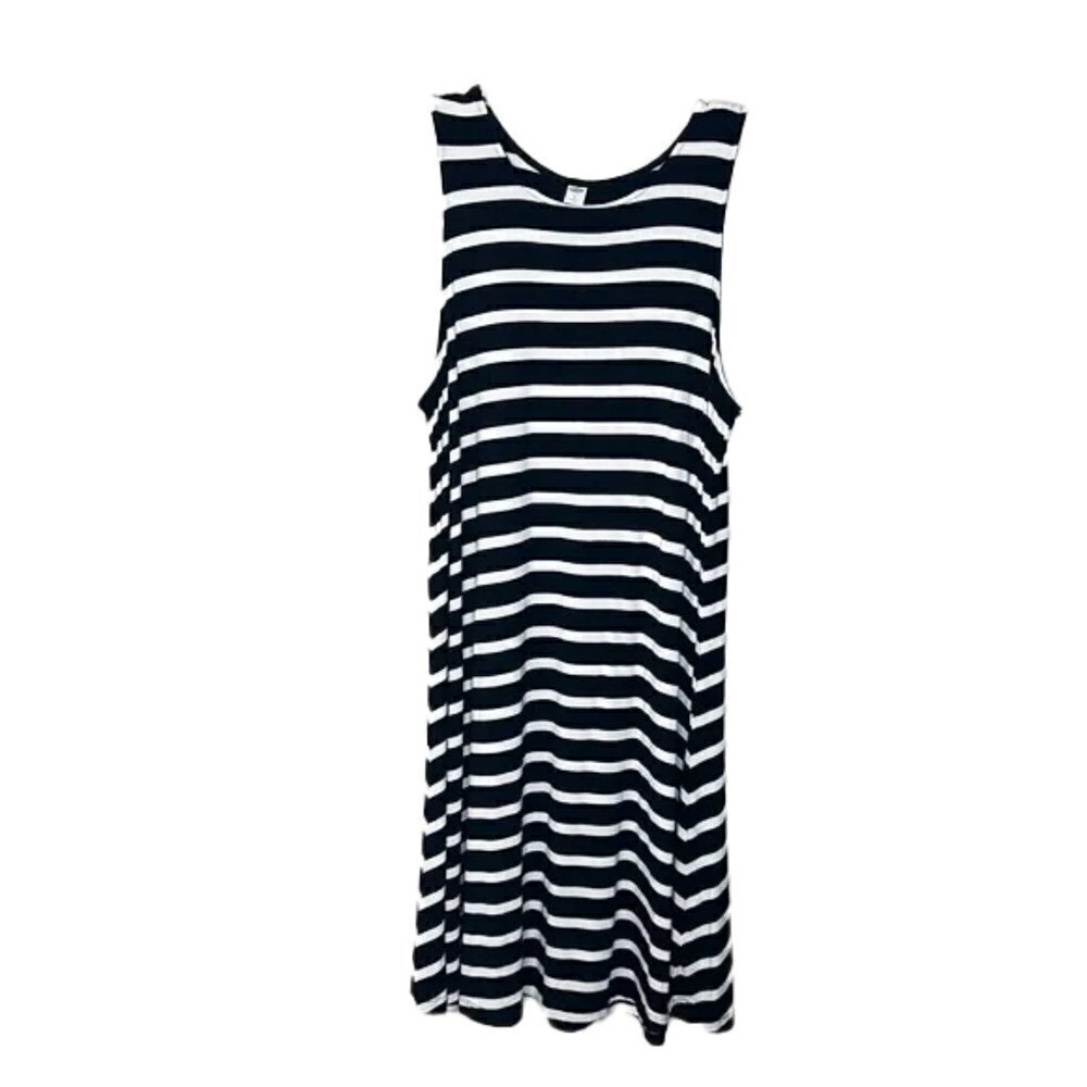 ❤️ 🆕 OLD NAVY Black & White Tank Dress Size Large